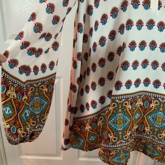 Show Me Your Mu Mu Jamie Tunic Boho Hippie Floral Mini Dress Size Small - Picture 2 of 8